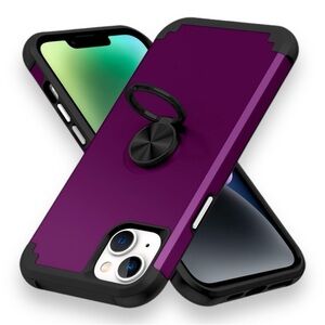 IP 14 Plus Case with 360 Degree Magnetic Ring Stand - NEW